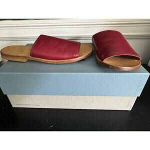 MOMA Black Slide Sandal Italy NEW 37 7